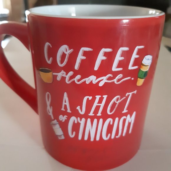 Gilmore Girls Red Coffee Mug Please & A Shot of Cynicism - Picture 2 of 11